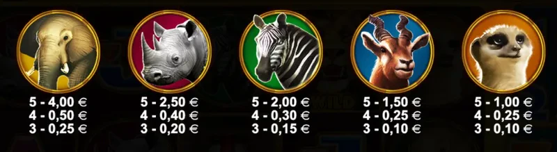 symboles premiums hot safari