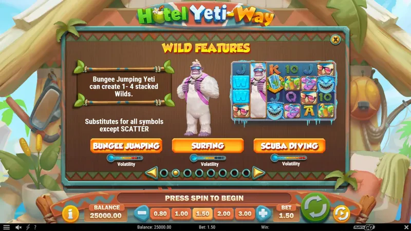 hotel yeti way bungee