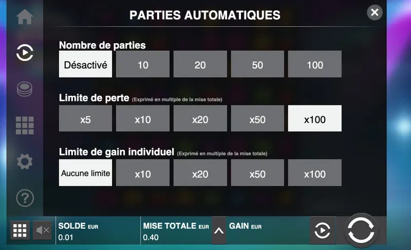 parties automatique