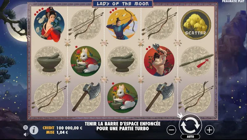interface jeu lady of the moon