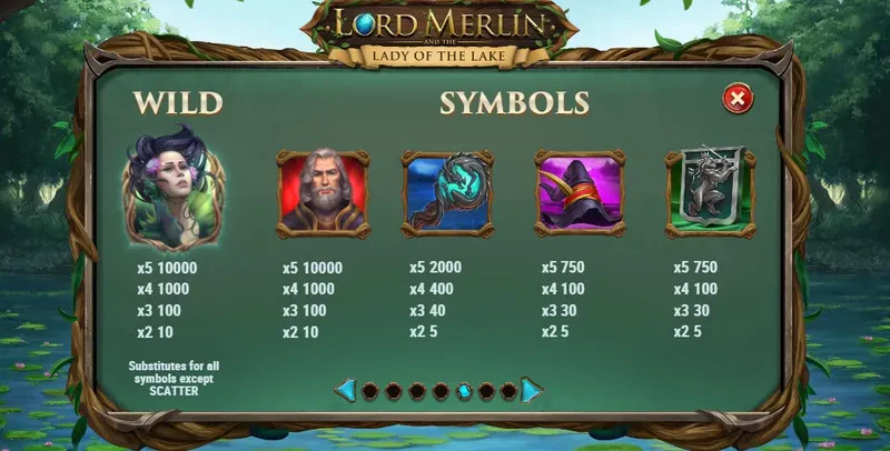 wild symbols lord merlin