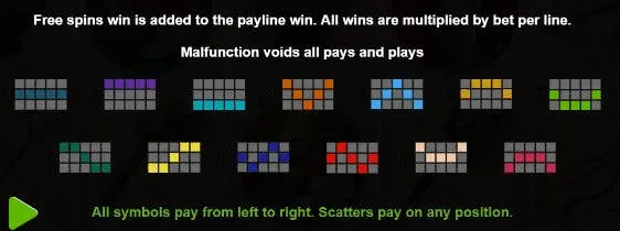 paylines lady of the moon