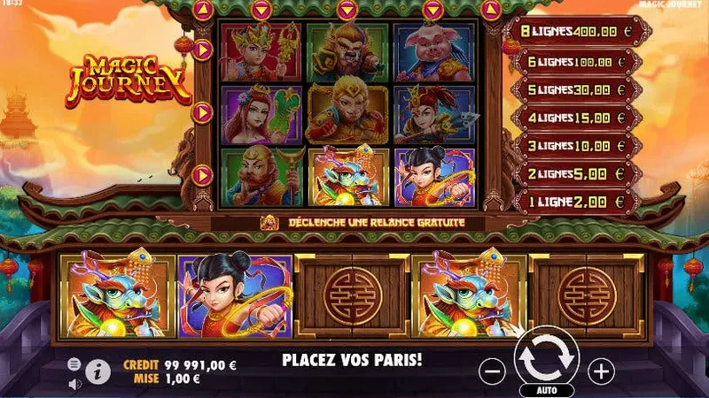 interface jeu magic journey