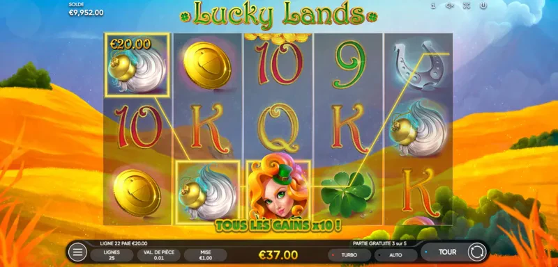 grille sur Lucky Lands