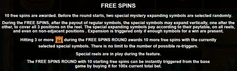 bonus mysterious egypt