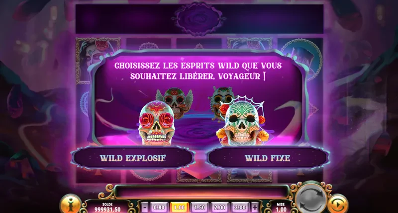 Différent wild sur Muerto en Mictlan durant parties bonus