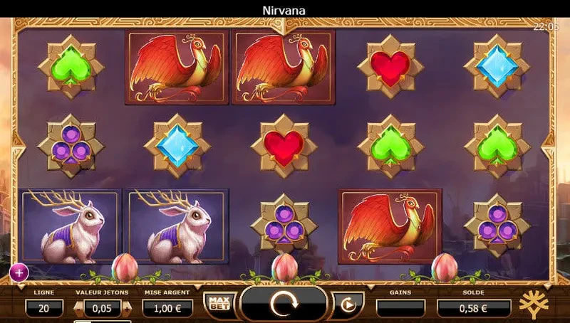 interface jeu nirvana