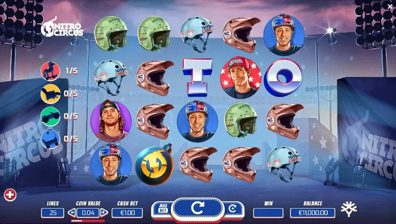 interface jeu nitro circus