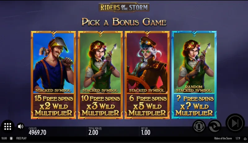 choix bonus riders of the storm