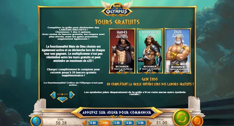 bonus rise of olympus