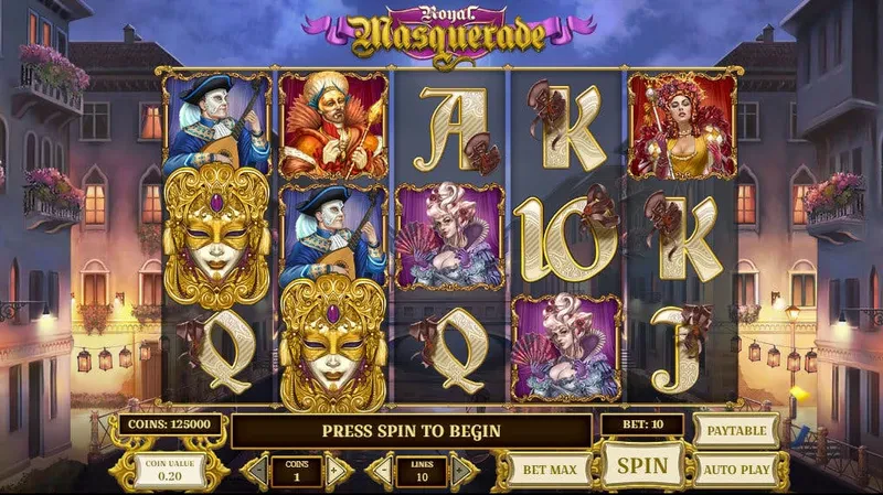interface jeu royal masquerade