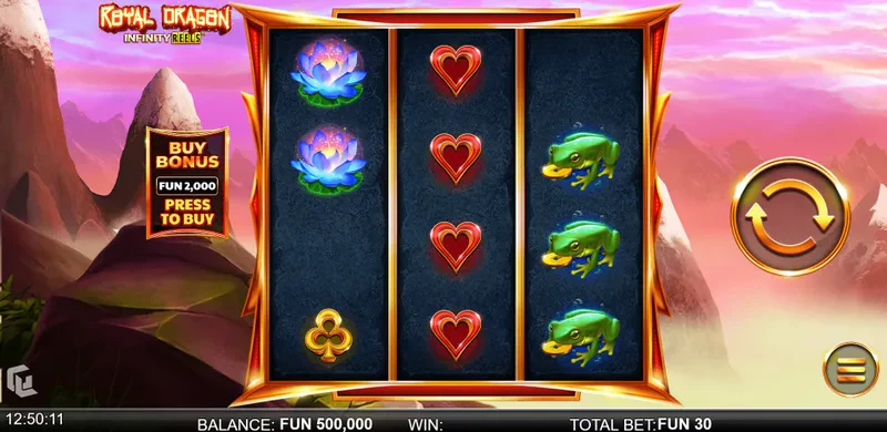 Royal Dragon Infinity Reels base game