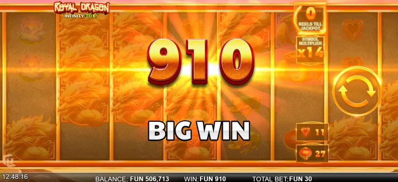 Royal Dragon Infinity Reels Jackpot