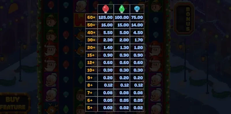 symboles communs de la slot santa's stack relax gaming