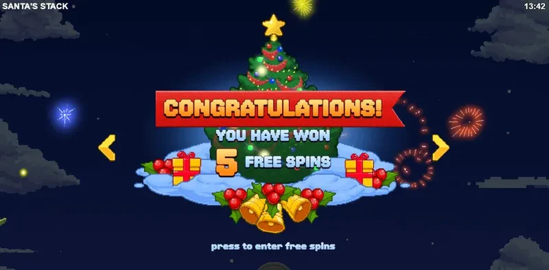 5 tours gratuits bonus slot santa's stack relax gaming