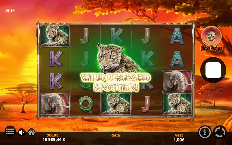 Fonctionnalité durant bonus sur Savanna Roar