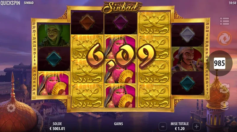 jeu de base slot sinbad quickspin