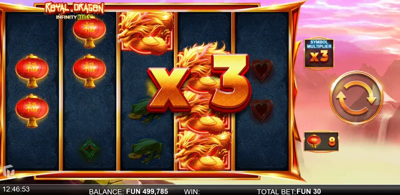 Royal Dragon Infinity Reels connection
