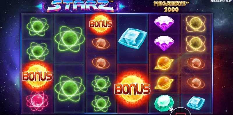 Obtention du bonus sur la machine a sous Starz Megaways