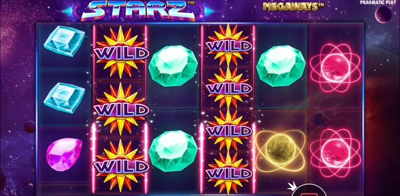 Fonctionnalité dans les parties gratuites de Starz Megaways