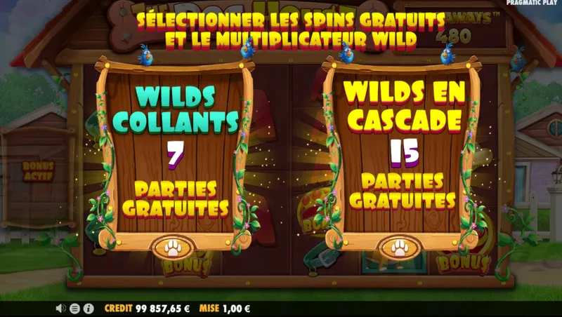 choix bonus dog house megaways