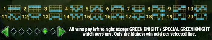 lignes paiement the green knight