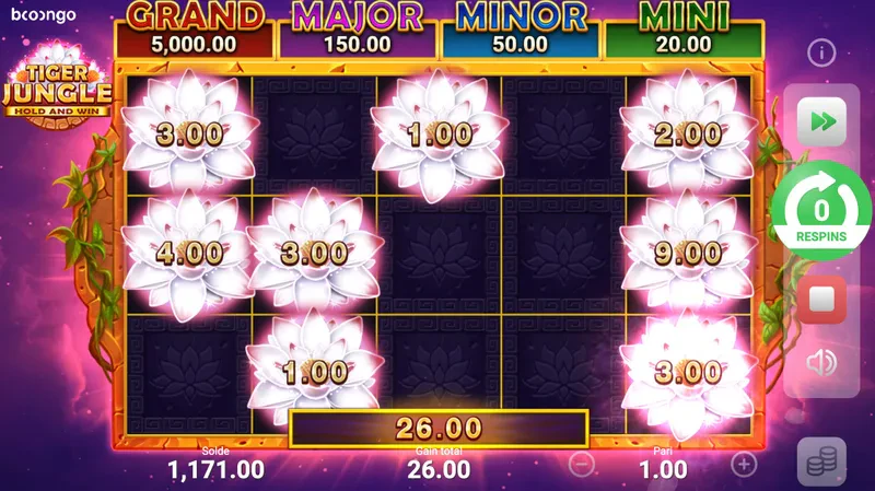 bonus games tiger jungle hold and win