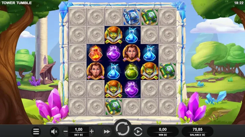 interface jeu tower tumble
