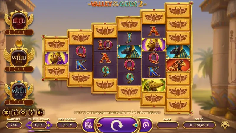 interface jeu valley of the gods 2