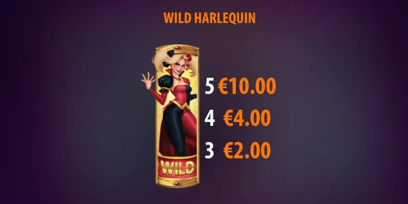 Symbole wild sur Wild Harlequin