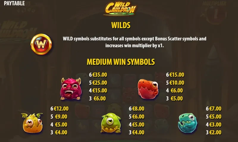 wild cauldron symboles