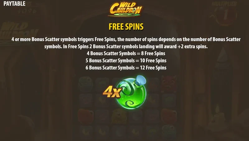 jeu bonus wild cauldron