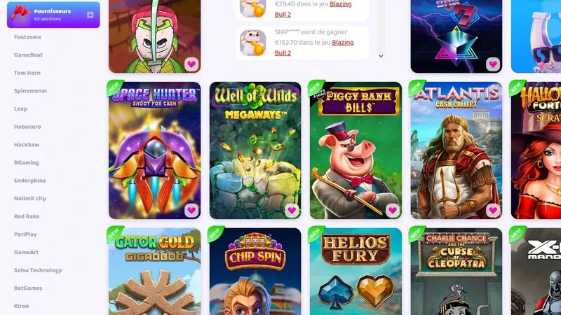 les fournisseurs et providers sur le casino en ligne 7signs