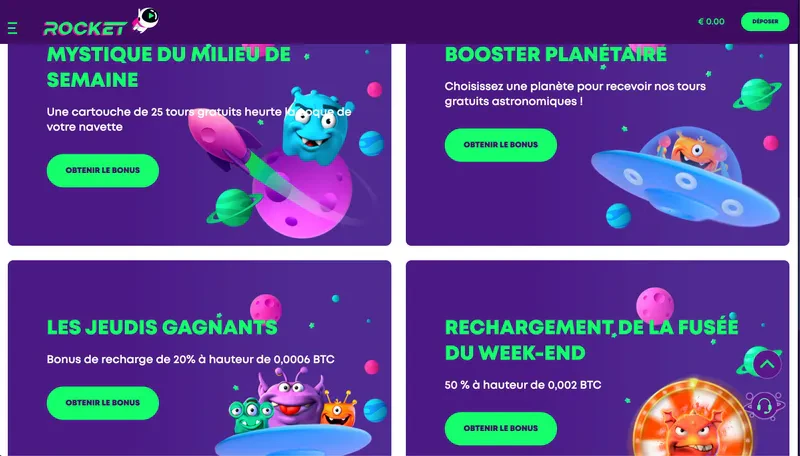 promotions casino rocket