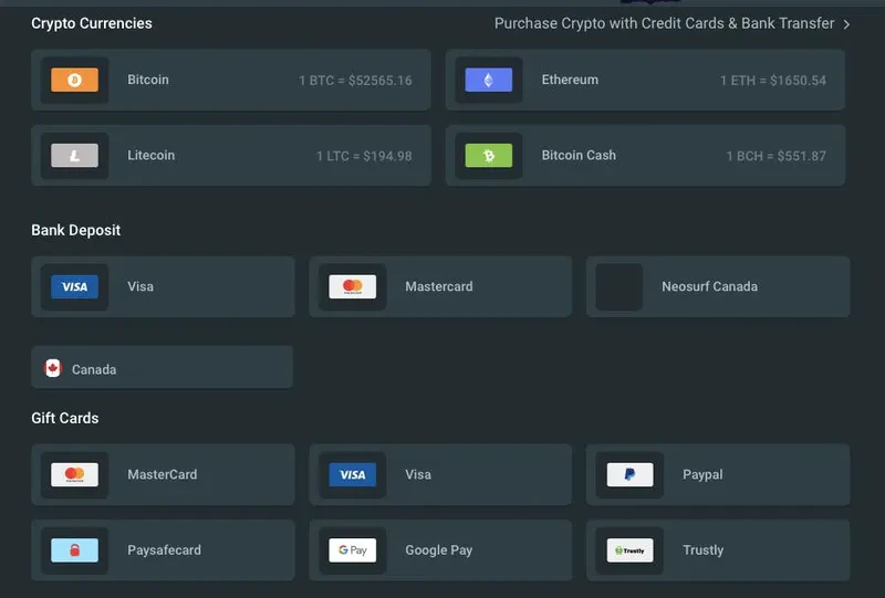 deposit gamdom