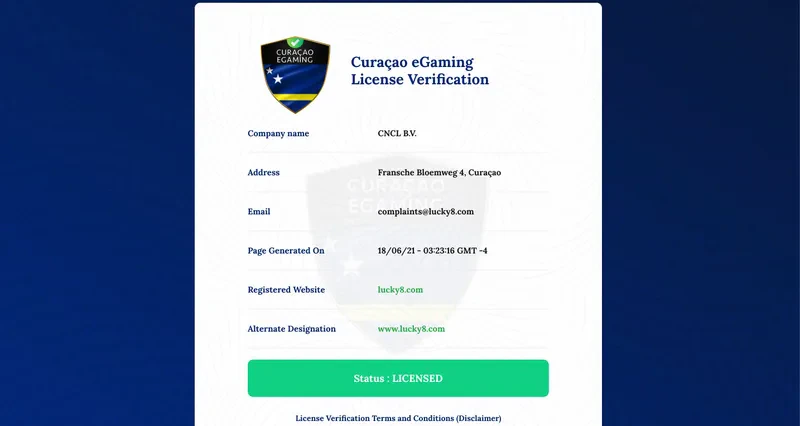 licence lucky8