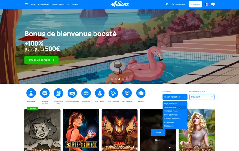 casino millionz providers