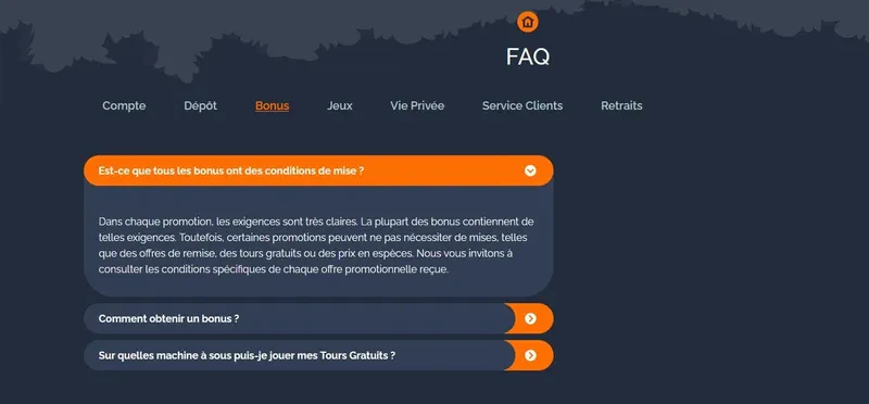 page faq support client casino montecryptos