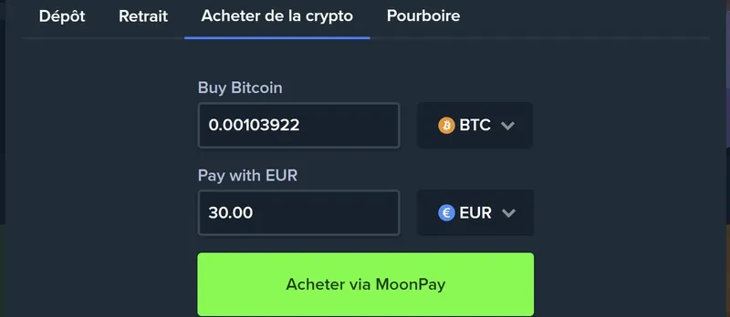 Stake achat crypto