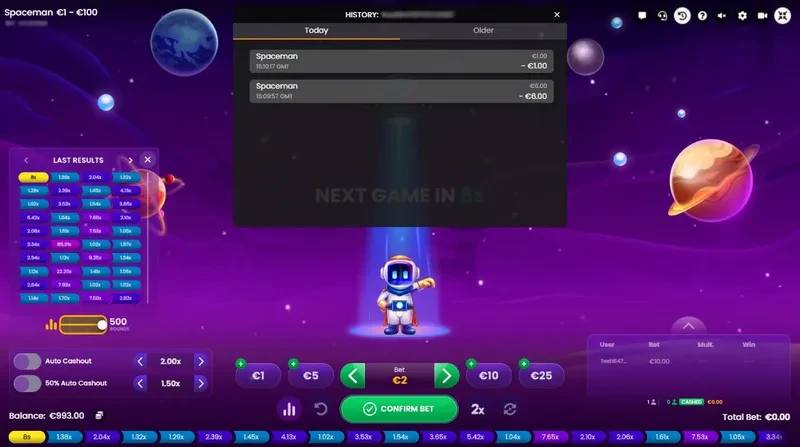 statistiques détaillées du jeu crash spaceman du provider pragmatic play