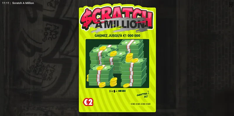 Vous pourrez remporter 1 million d’euros sur Scratch A Million d’Hacksaw Gaming