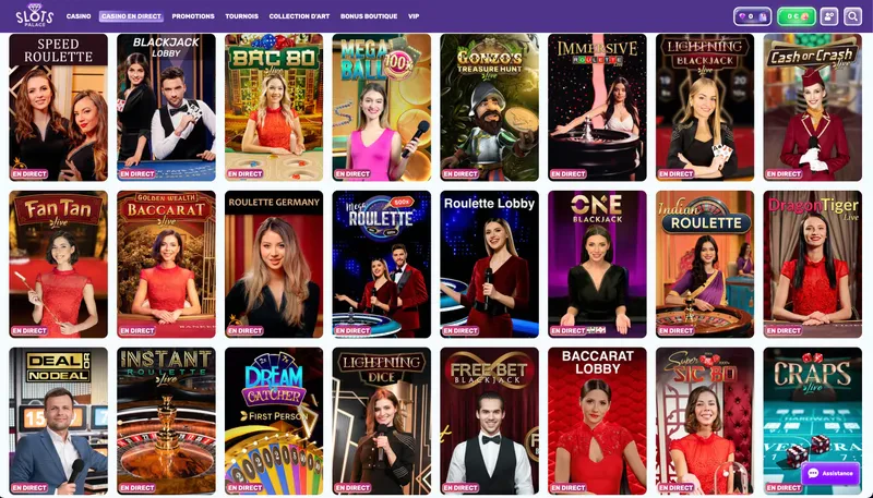 jeux live slots palace