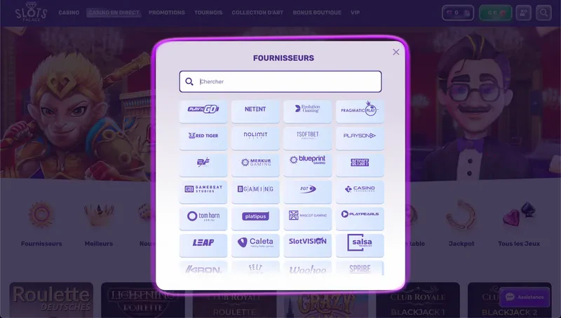 providers slots palace