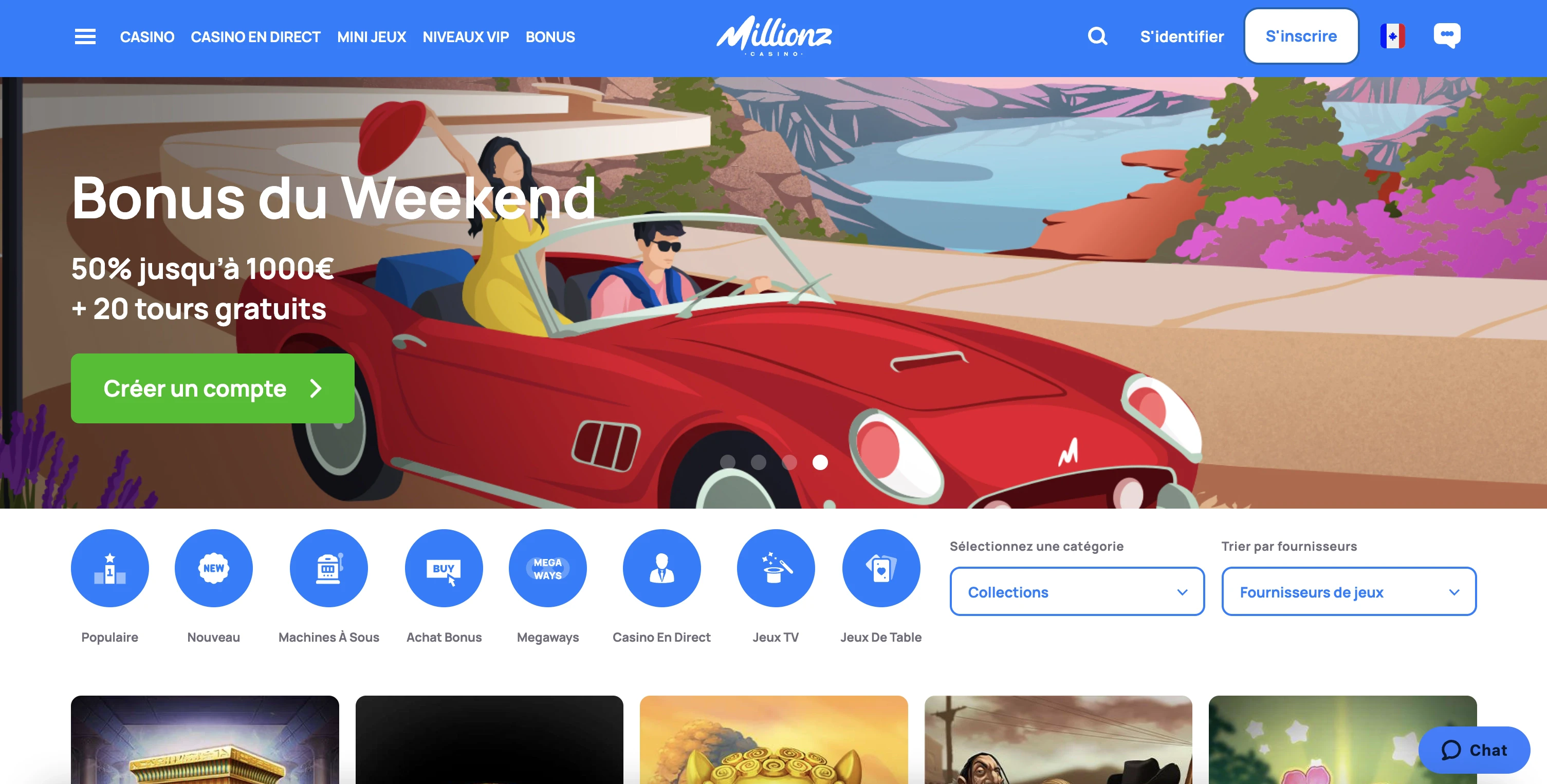 Millionz est une excellente plateforme de jeux d’argent où il vous sera possible de vous amuser grâce à Lucky7Bonus