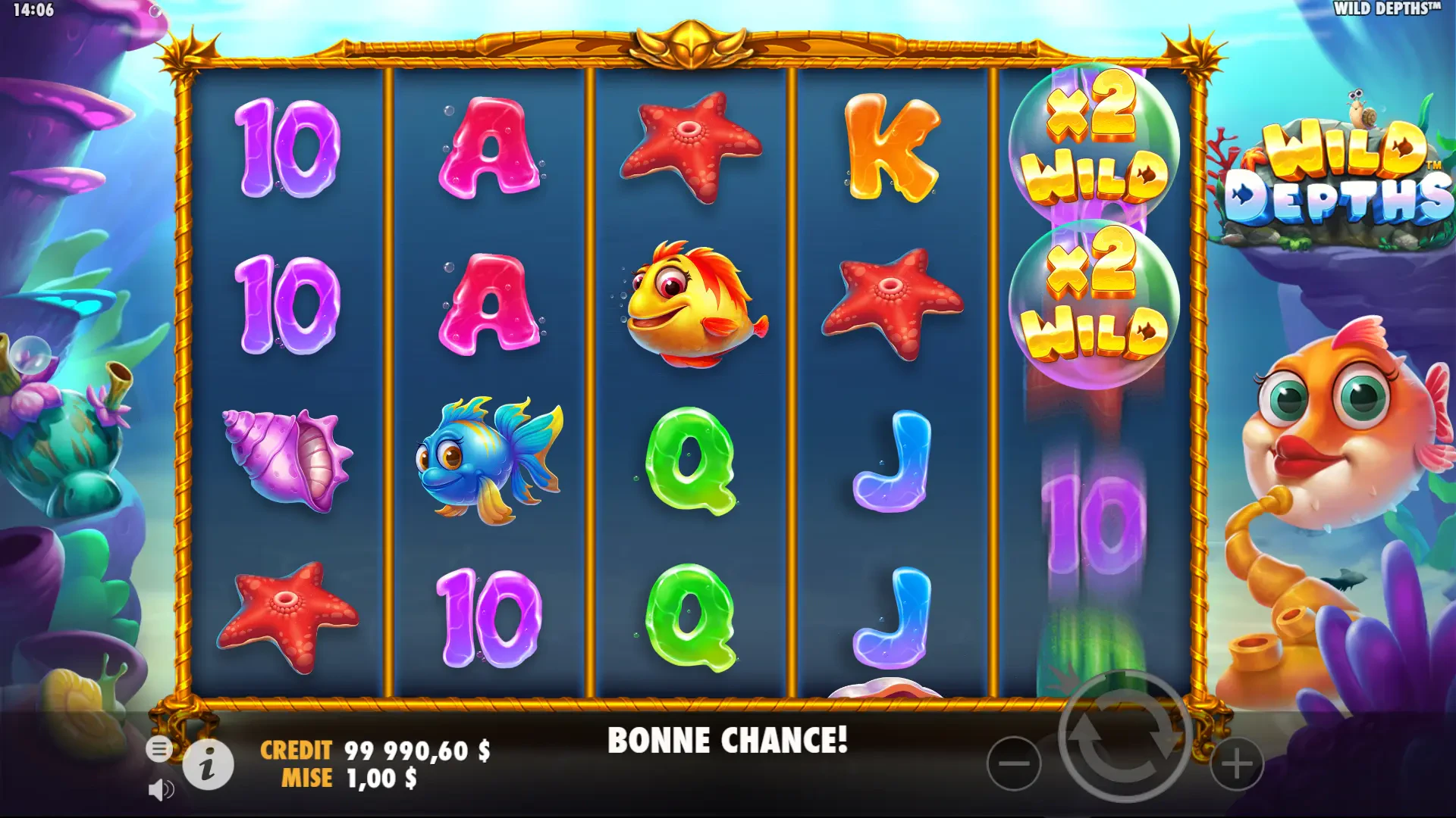 La fonctionnalité du jeu de base sur Wild Depths