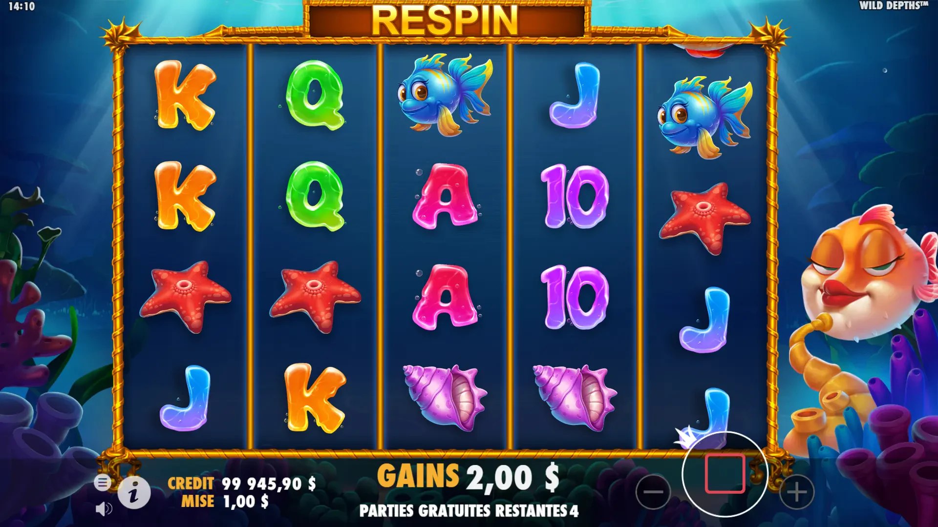 La fonctionnalité bonus de Wild Depths