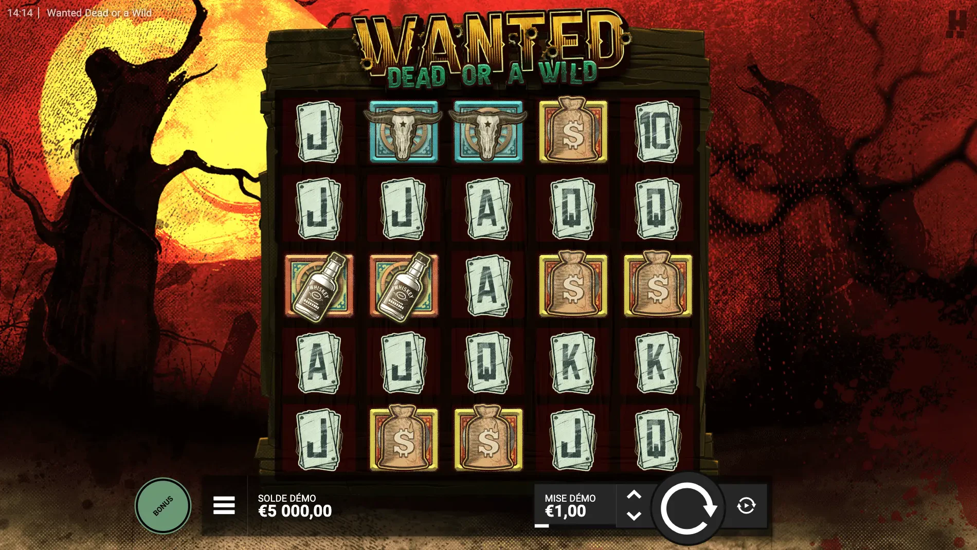 La machine a sous d'Hacksaw Gaming Wanted Dead or a Wild