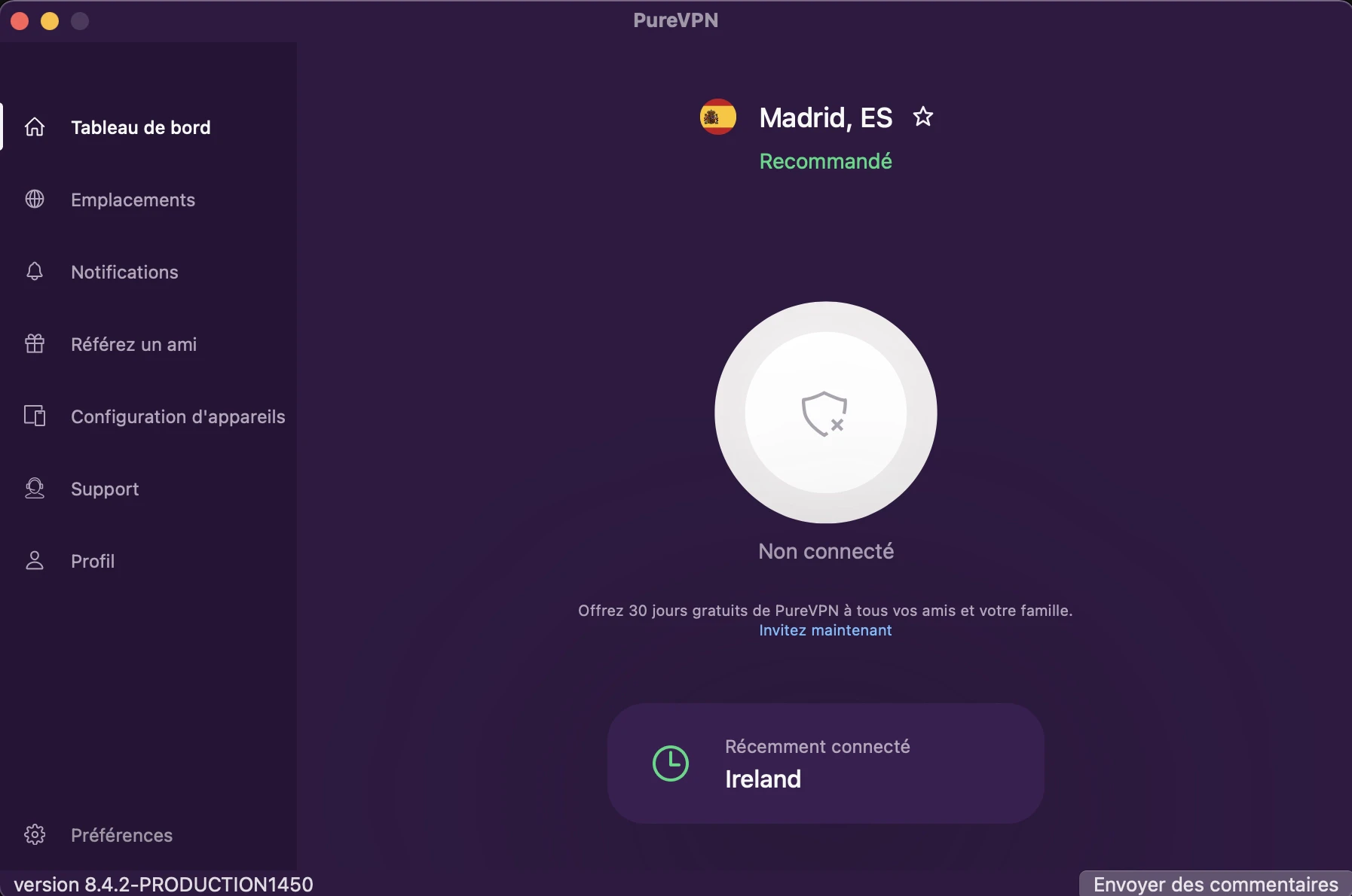 L’Espagne est un pays qui est souvent mis en avant sur cette application PureVPN
