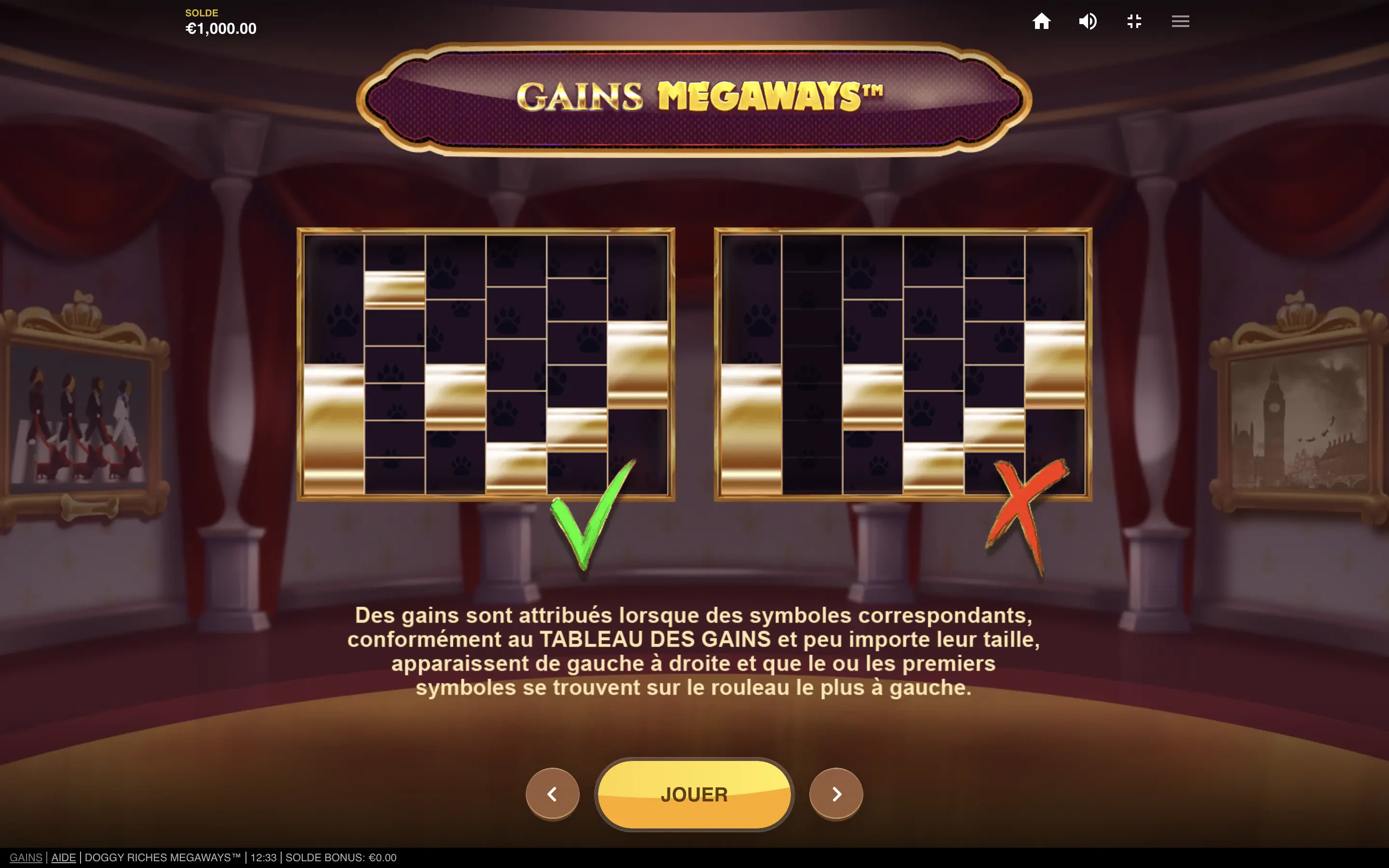 Les connexions de Doggy Riches Megaways