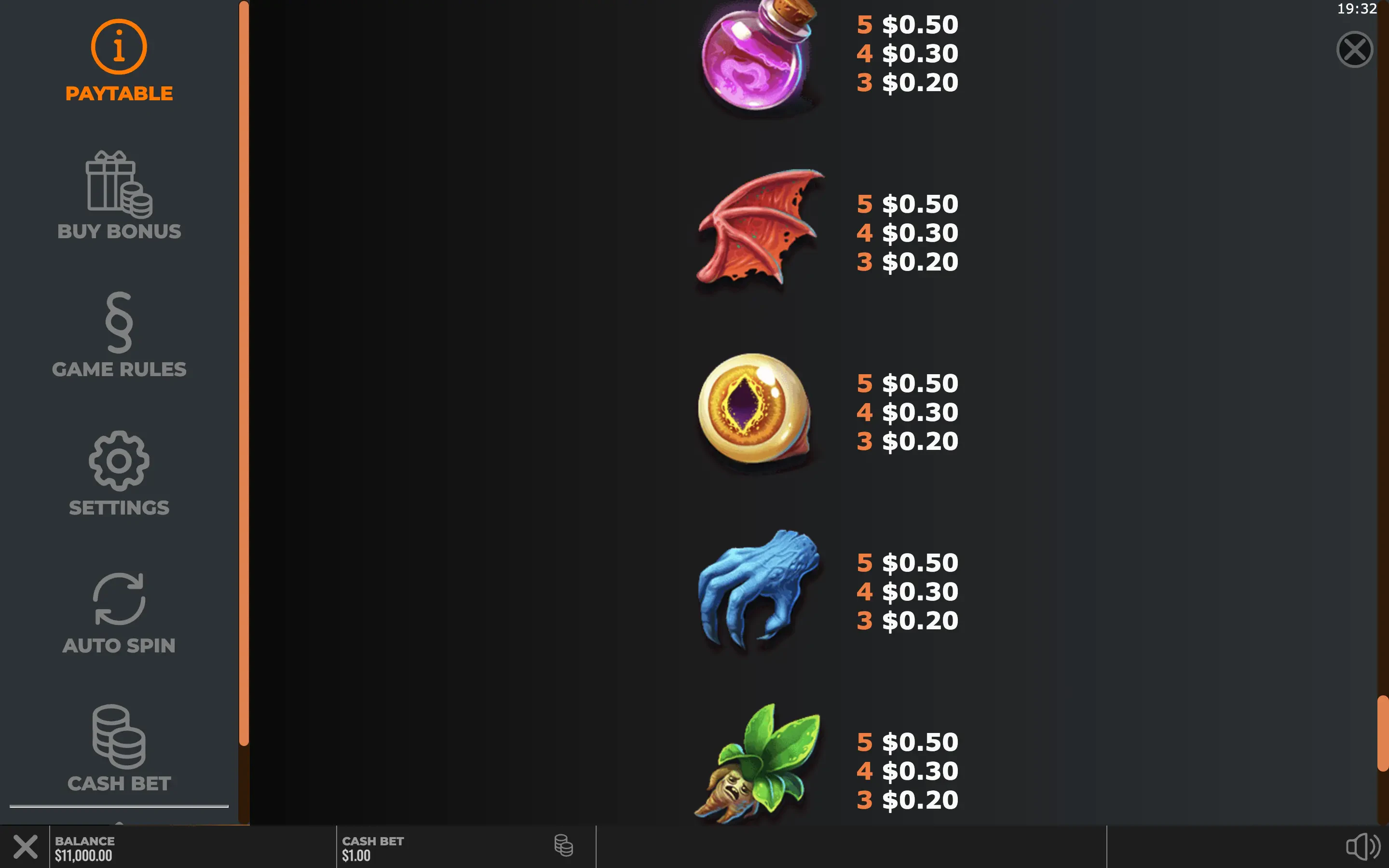 The low value symbols in Boilin' Pots